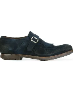 Monk-Schuhe im Used-Look - Blau