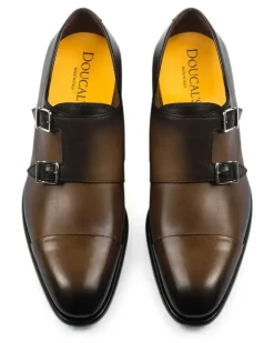 Monk-Schuhe mit Doppelriemen - Braun