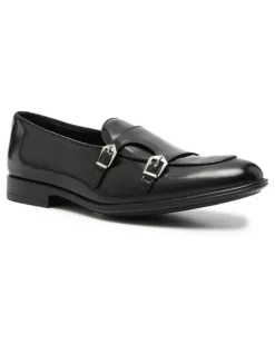 Monk-Schuhe mit Doppelriemen - Schwarz