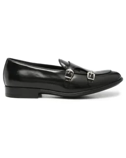 Monk-Schuhe mit Doppelriemen - Schwarz