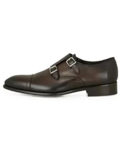 Monk-Schuhe mit Doppelschnalle - Braun
