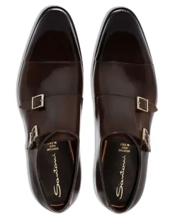 Monk-Schuhe mit doppeltem Riemen - Braun