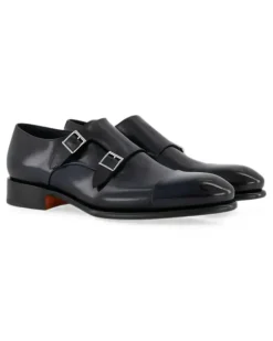 Monk-Schuhe mit doppelter Schnalle - Blau