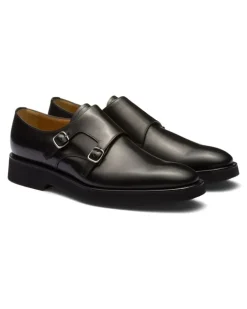 Monk-Schuhe mit doppelter Schnalle - Schwarz