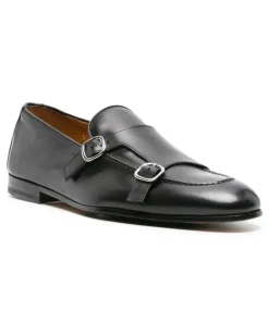 Monk-Schuhe mit doppelter Schnalle - Schwarz