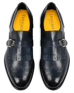 Monk-Schuhe mit Fransenschnalle - Blau