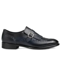 Monk-Schuhe mit Fransenschnalle - Blau