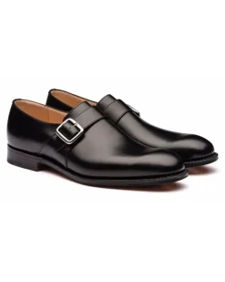 Monk-Schuhe mit mandelförmiger Kappe - Schwarz