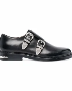 Monk-Schuhe mit Schnallen - Schwarz