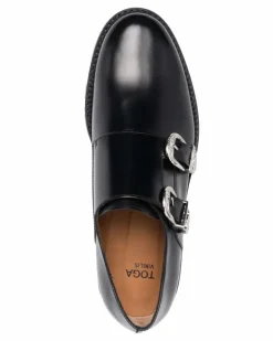 Monk-Schuhe mit Schnallen - Schwarz