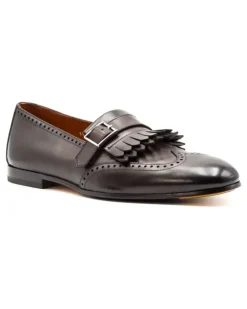 Monk-Schuhe mit Zierlasche - Braun