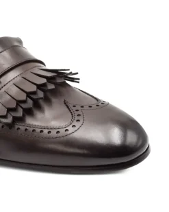 Monk-Schuhe mit Zierlasche - Braun