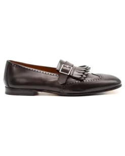 Monk-Schuhe mit Zierlasche - Braun