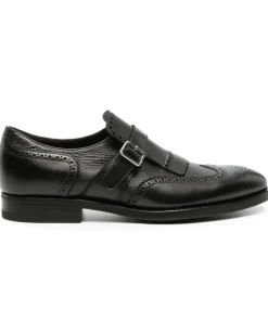 Monk-Schuhe mit Zierlasche - Schwarz