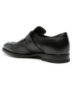 Monk-Schuhe mit Zierlasche - Schwarz