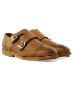 Monk-Schuhe mit zwei Riemen - Braun
