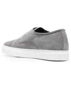 Monk-Sneakers aus Wildleder - Grau