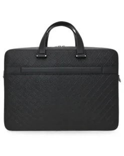 monogram briefcase - Schwarz