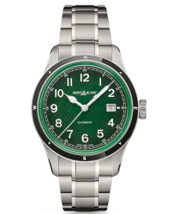 Montblanc 1858 Automatic Date 0 Oxygen - Grün - Stahl - Keramik - MB133269 - Uhr