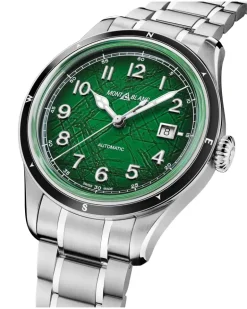 Montblanc 1858 Automatic Date 0 Oxygen - Grün - Stahl - Keramik - MB133269 - Uhr