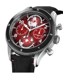 Montblanc 1858 Geosphere Chronograph 0 Oxygen Limited Edition - 290 Exemplare - Red - TITAN, KERAMIK - MB132303 - Uhr