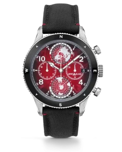 Montblanc 1858 Geosphere Chronograph 0 Oxygen Limited Edition - 290 Exemplare - Red - TITAN, KERAMIK - MB132303 - Uhr