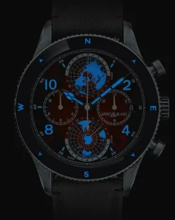 Montblanc 1858 Geosphere Chronograph 0 Oxygen Limited Edition - 290 Exemplare - Red - TITAN, KERAMIK - MB132303 - Uhr