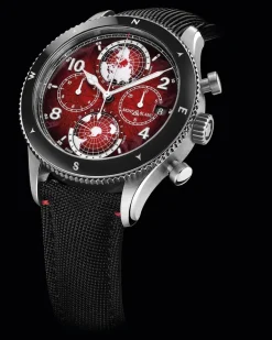 Montblanc 1858 Geosphere Chronograph 0 Oxygen Limited Edition - 290 Exemplare - Red - TITAN, KERAMIK - MB132303 - Uhr