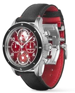 Montblanc 1858 Geosphere Chronograph 0 Oxygen Limited Edition - 290 Exemplare - Red - TITAN, KERAMIK - MB132303 - Uhr