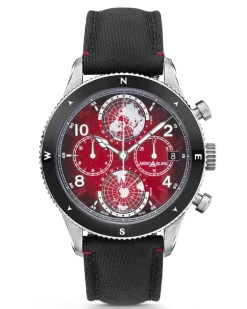 Montblanc 1858 Geosphere Chronograph 0 Oxygen Limited Edition - 290 Exemplare - Red - TITAN, KERAMIK - MB132303 - Uhr