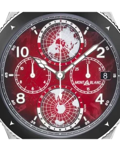 Montblanc 1858 Geosphere Chronograph 0 Oxygen Limited Edition - 290 Exemplare - Red - TITAN, KERAMIK - MB132303 - Uhr