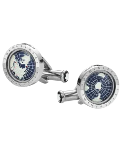 Montblanc 1858 Geosphere Manschettenknöpfe - Edelstahl - MB126165 - Cufflinks