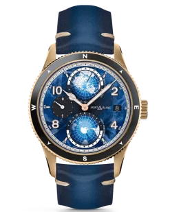 Montblanc 1858 Geosphere 0 Oxygen Limited Edition - 1786 Exemplare - Blau - MB129415 - Uhr