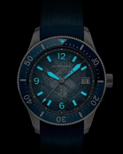 Montblanc Iced Sea Automatic Date 0 Oxygen - Hellblau - STAHL, ALUMINIUM - MB134023 - Uhr