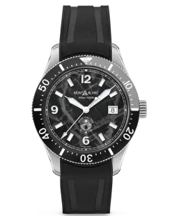 Montblanc Iced Sea Automatic Date - Schwarz - Stahl - Keramik - MB129372 - Uhr