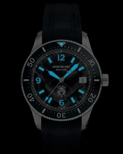 Montblanc Iced Sea Automatic Date 0 Oxygen - Schwarz - Stahl - Keramik - MB136542 - Uhr