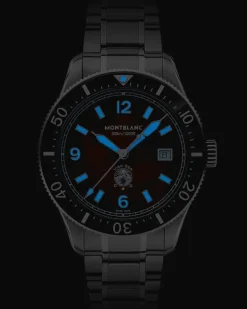 Montblanc Iced Sea Automatic Date - Burgunderrot - Stahl - Keramik - MB132291 - Uhr