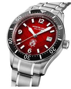 Montblanc Iced Sea Automatic Date - Burgunderrot - Stahl - Keramik - MB132291 - Uhr