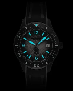 Montblanc Iced Sea Automatic Date 0 Oxygen - Schwarz - Stahl - Keramik - MB134017 - Uhr