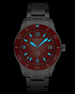 Montblanc Iced Sea Automatic Date 0 Oxygen Limited Edition - 300 Exemplare - Coral colour - STAHL, ALUMINIUM - MB135762 - Uhr