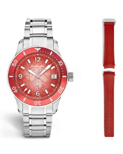 Montblanc Iced Sea Automatic Date 0 Oxygen Limited Edition - 300 Exemplare - Coral colour - STAHL, ALUMINIUM - MB135762 - Uhr