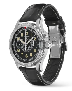 Montblanc 1858 Minerva Monopusher Chronograph Red Arrow Limited Edition - 88 Exemplare - Schwarz - STAHL, GRAUGOLD - MB129614 - Uhr