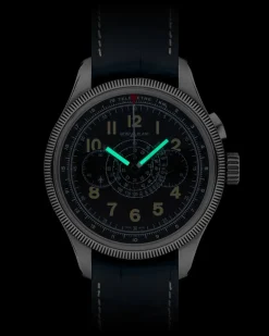 Montblanc 1858 Minerva Monopusher Chronograph Red Arrow Limited Edition - 88 Exemplare - Schwarz - STAHL, GRAUGOLD - MB129614 - Uhr