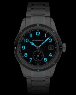 Montblanc 1858 Small Second 0 Oxygen - Schwarz - Stahl - Keramik - MB136355 - Uhr
