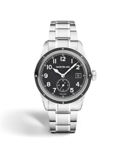 Montblanc 1858 Small Second 0 Oxygen - Schwarz - Stahl - Keramik - MB136355 - Uhr