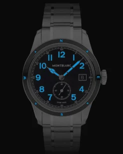 Montblanc 1858 Small Second 0 Oxygen - Schwarz - Stahl - Keramik - MB136355 - Uhr