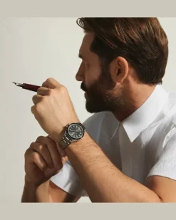 Montblanc 1858 Small Second 0 Oxygen - Schwarz - Stahl - Keramik - MB136355 - Uhr