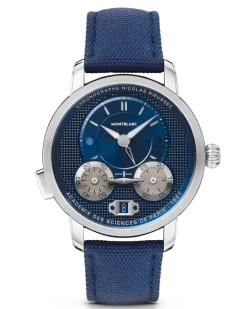 Montblanc Star Legacy Nicolas Rieussec Chronograph Blau - Stahl - MB130986 - Uhr
