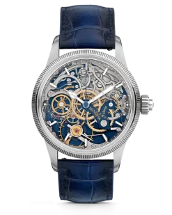 Montblanc 1858 The Unveiled Minerva Chronograph Limited Edition - 100 Exemplare - Blau - STAHL, GRAUGOLD - MB133296 - Uhr