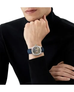 Montblanc 1858 The Unveiled Secret Minerva Monopusher Chronograph Limited Edition - 58 Exemplare - Blau / Silberfarben - STAHL, GRAUGOLD